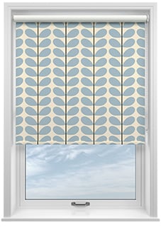 Orla Kiely Two Colour Stem, Powder Blue - Twist&Fit Roller Blind